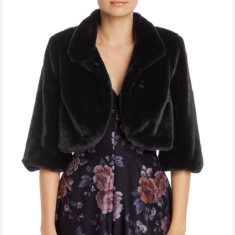Laundry Faux Fur Shrug women’s L
